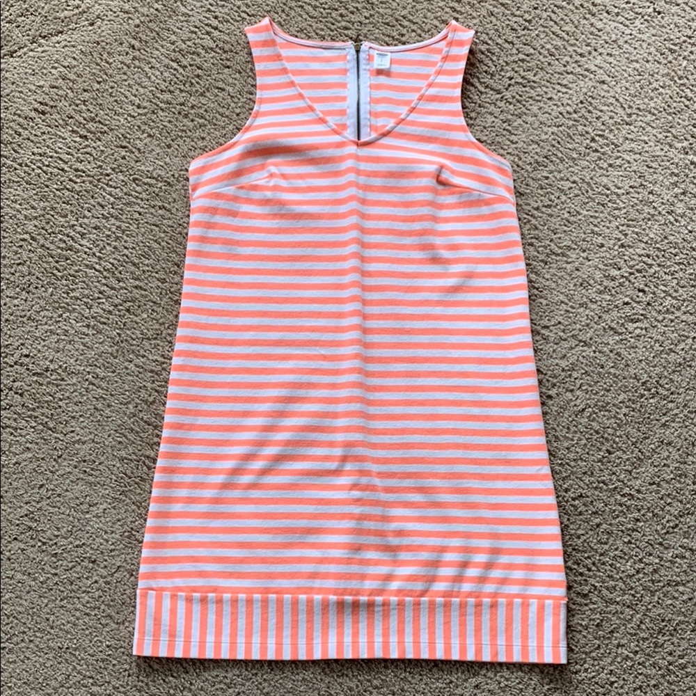 Ponte Shift Dress stripe old navy exposed back zip